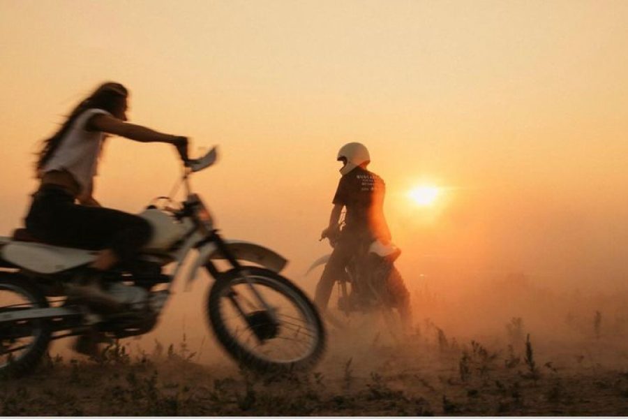 Balade en moto-cross à la Palmeraie